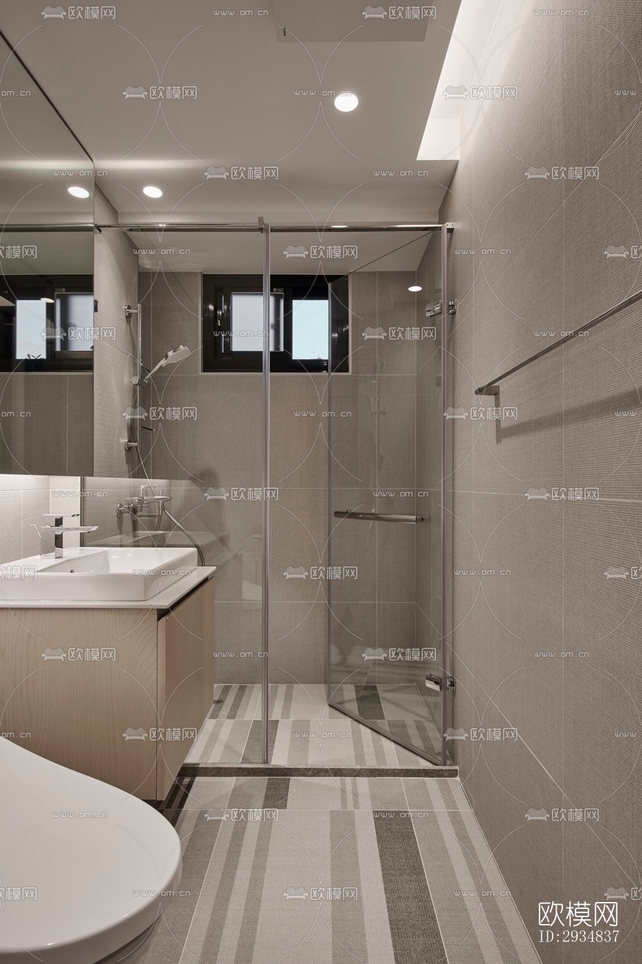 现代平层效果图下载（渲染图7）