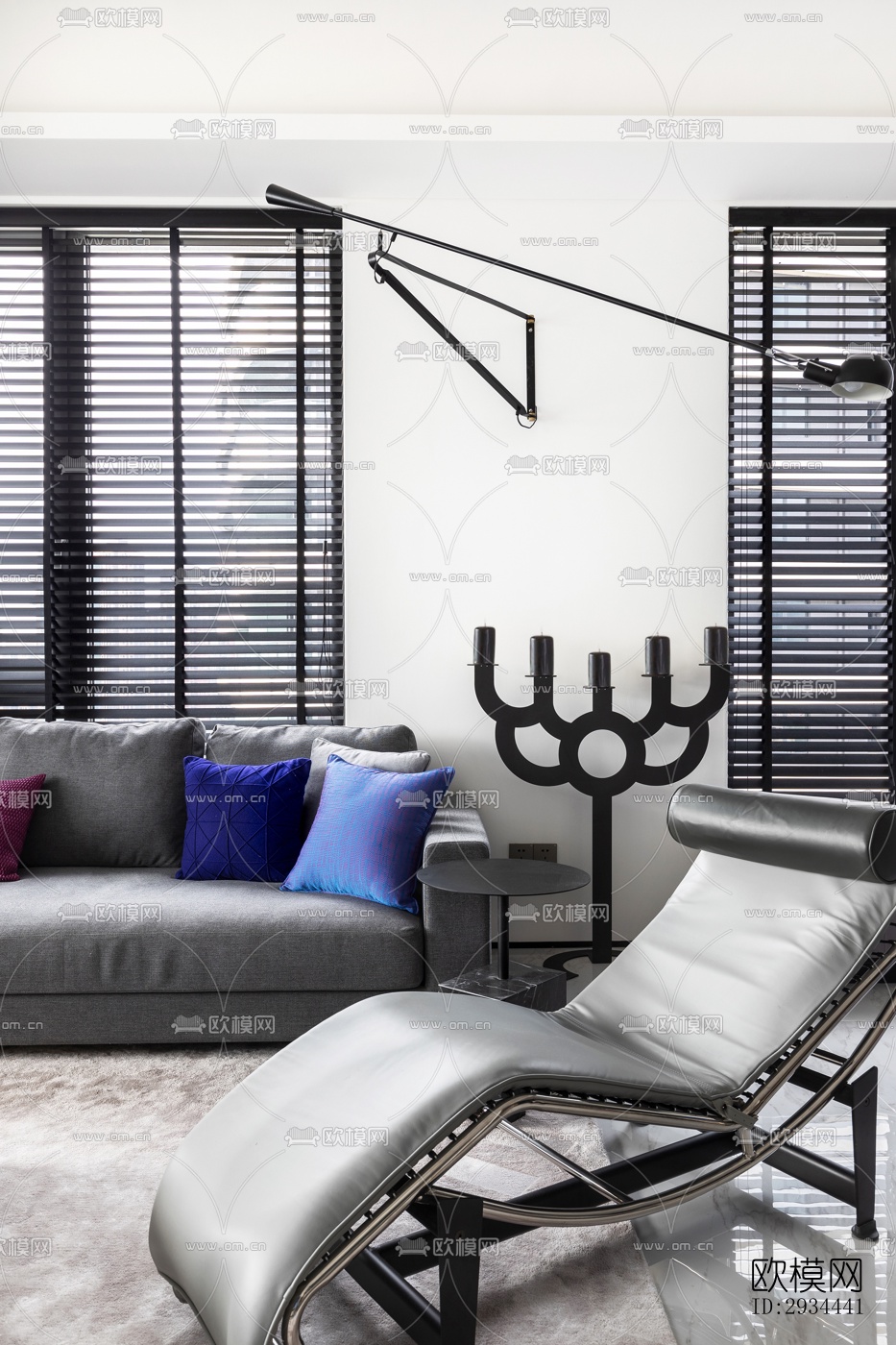 后现代平层效果图下载（渲染图4）