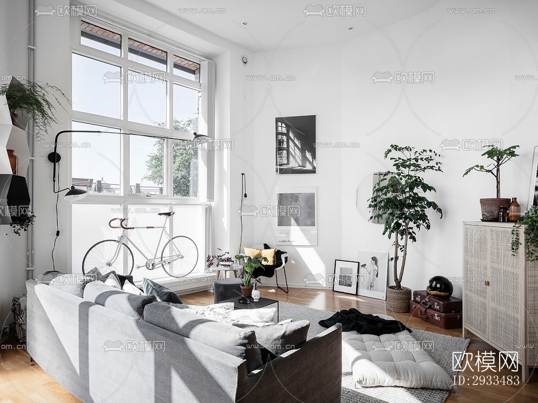 北欧公寓效果图下载（渲染图3）