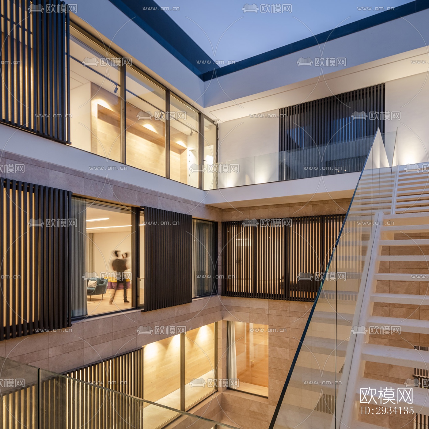 现代别墅效果图下载（渲染图10）