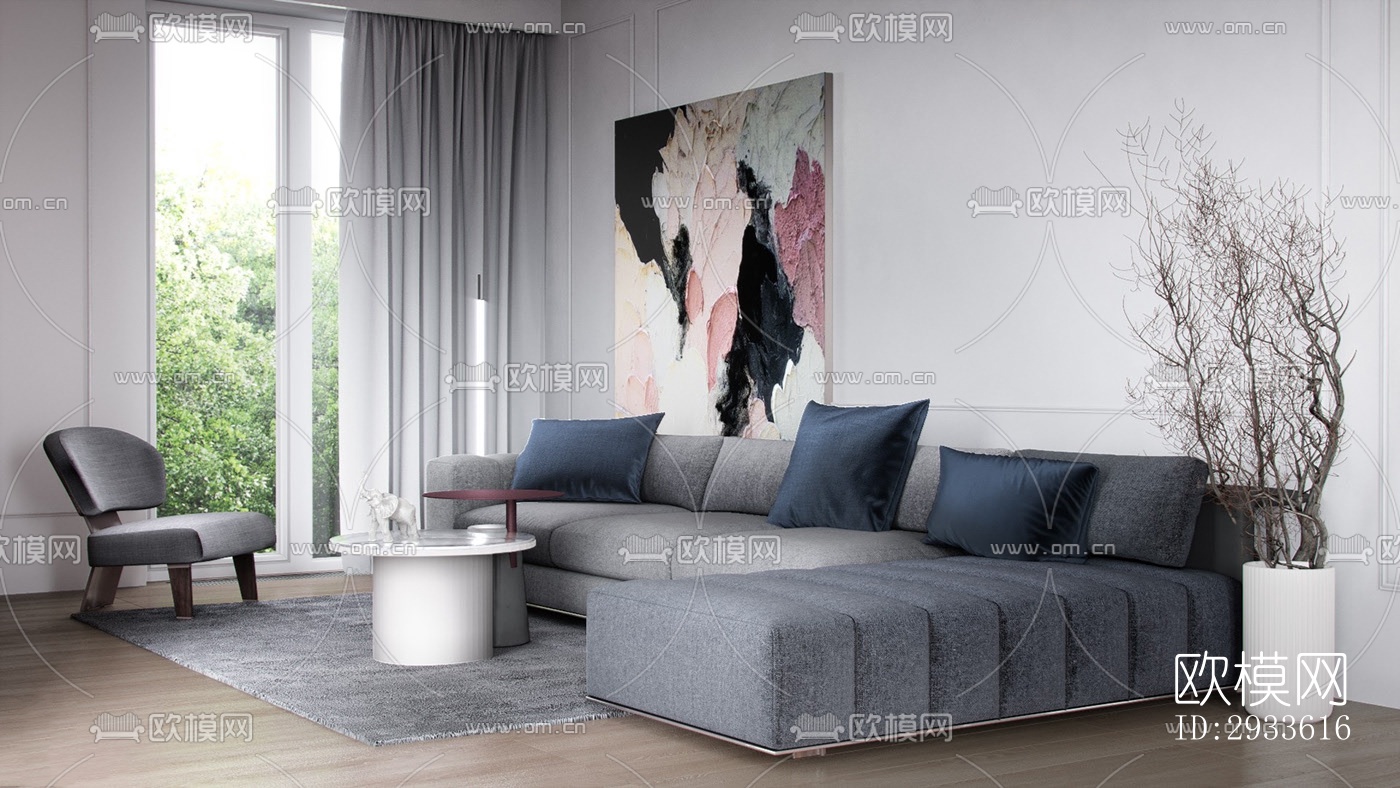 北欧公寓效果图下载（渲染图8）