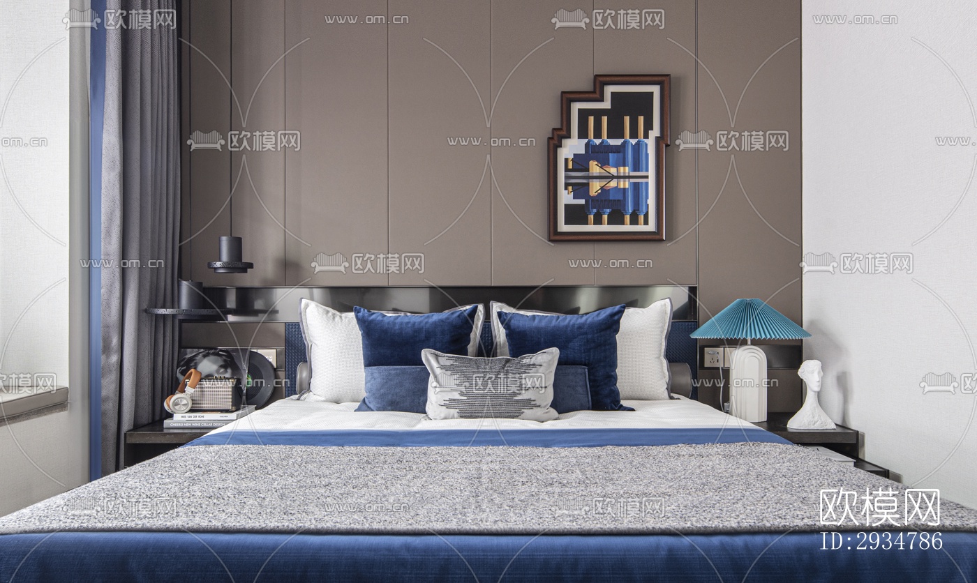 现代平层效果图下载（渲染图3）