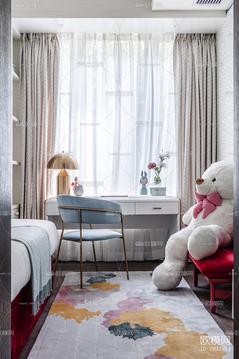 新中式别墅效果图下载（渲染图13）