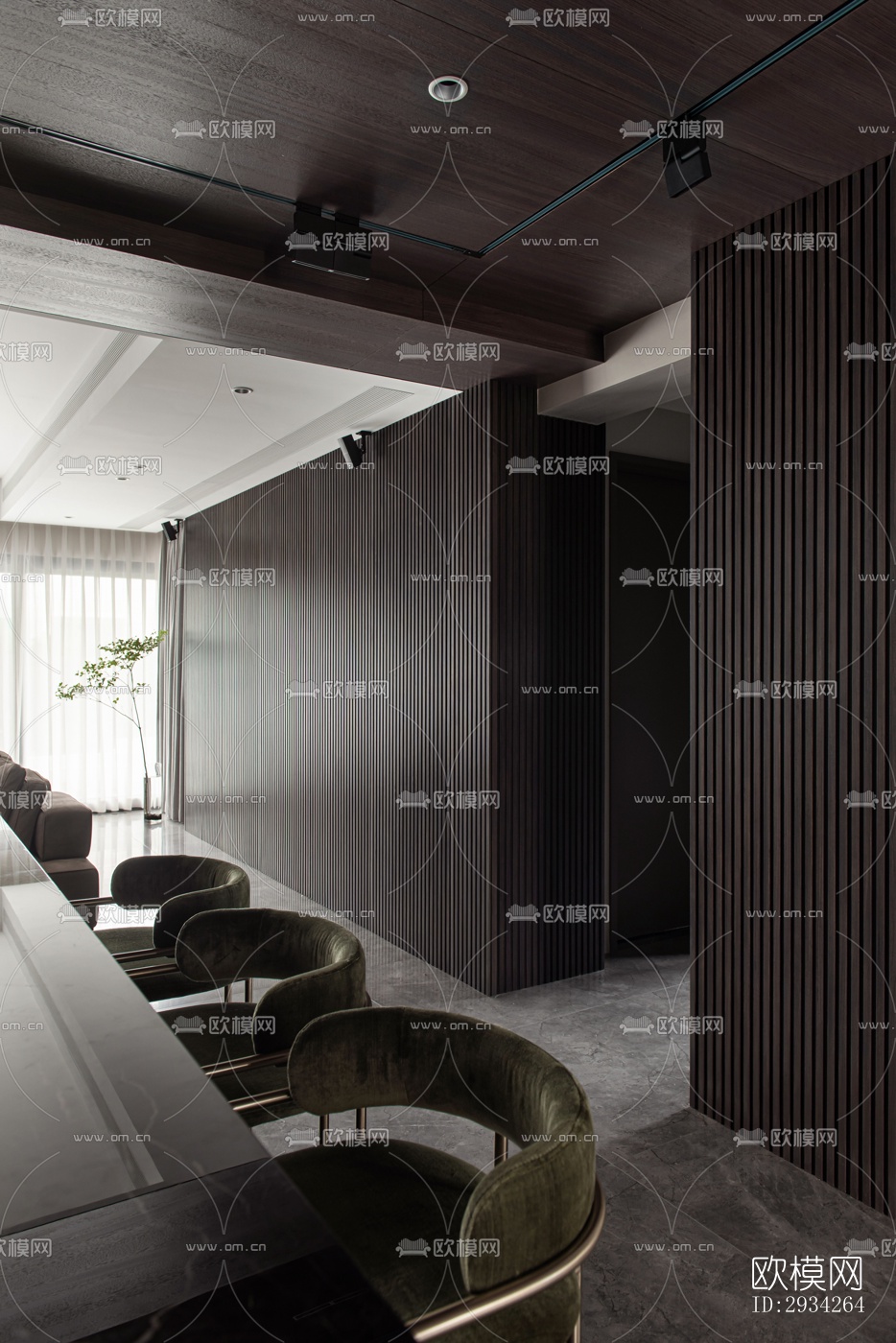 现代复式效果图下载（渲染图11）