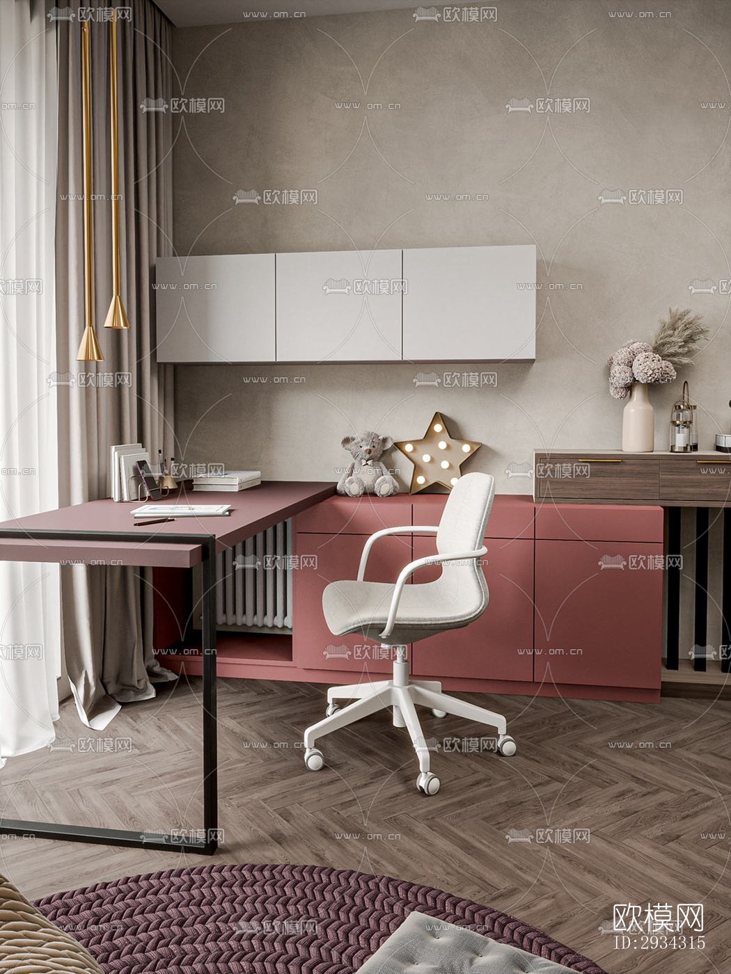 现代复式效果图下载（渲染图9）