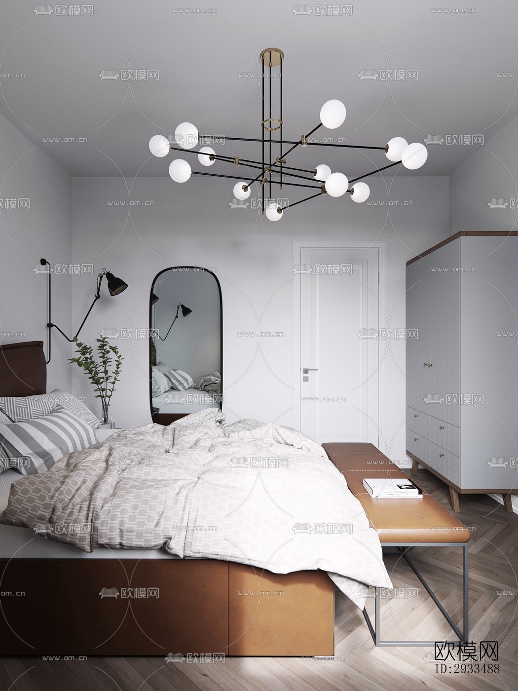 北欧公寓效果图下载（渲染图3）