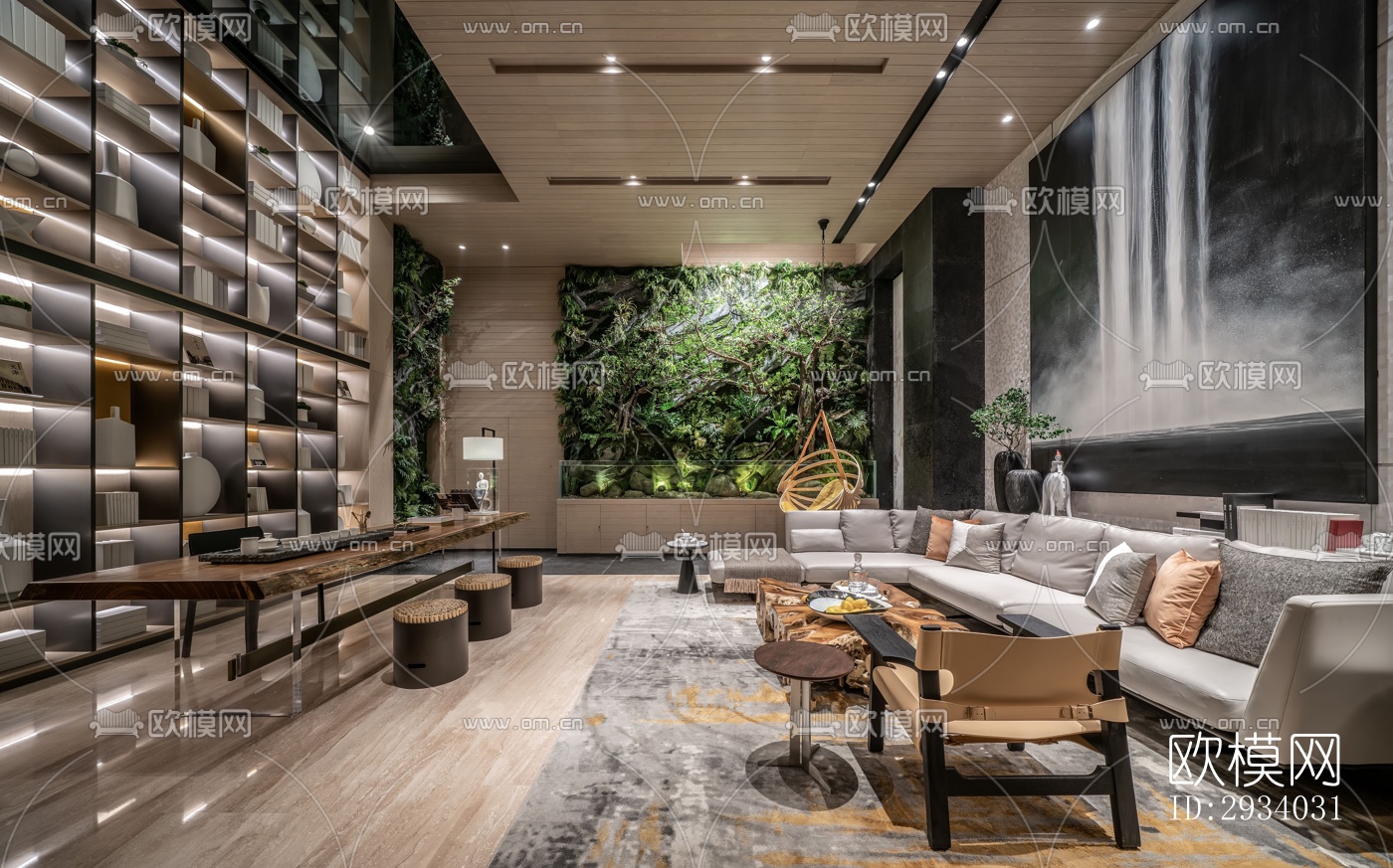 新中式别墅效果图下载（渲染图18）