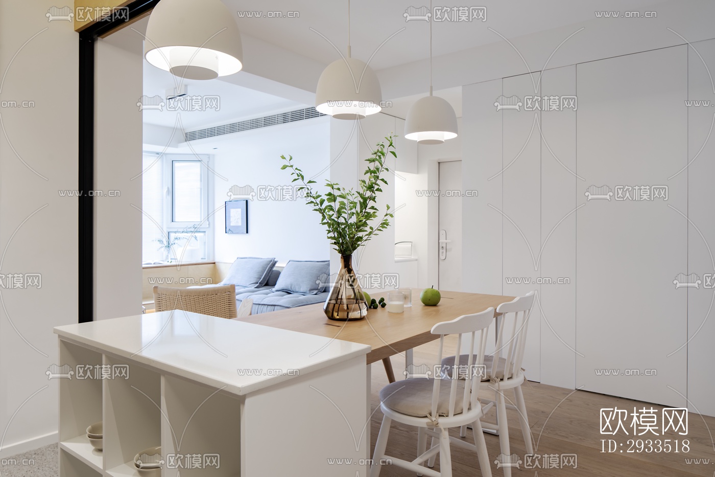 北欧公寓效果图下载（渲染图8）