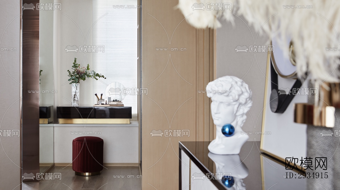 现代平层效果图下载（渲染图20）