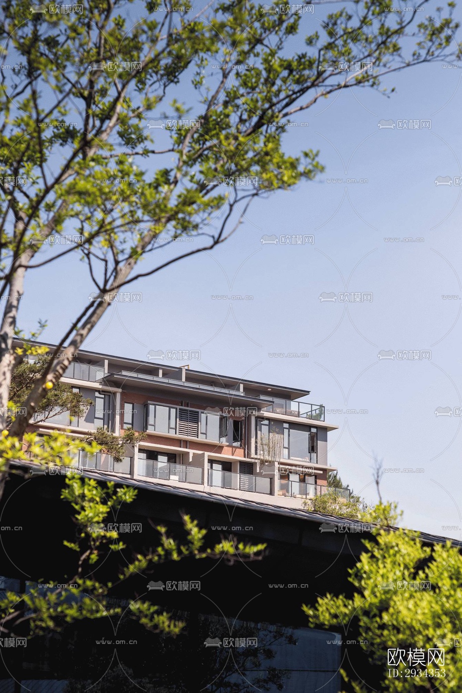 中式平层效果图下载（渲染图1）