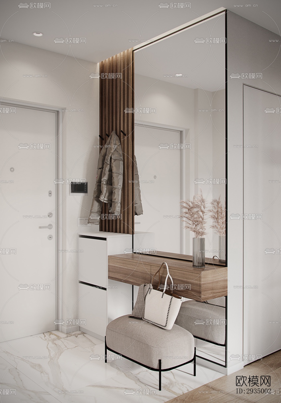 现代平层效果图下载（渲染图13）