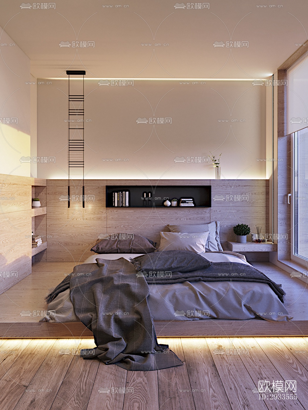 北欧公寓效果图下载（渲染图1）