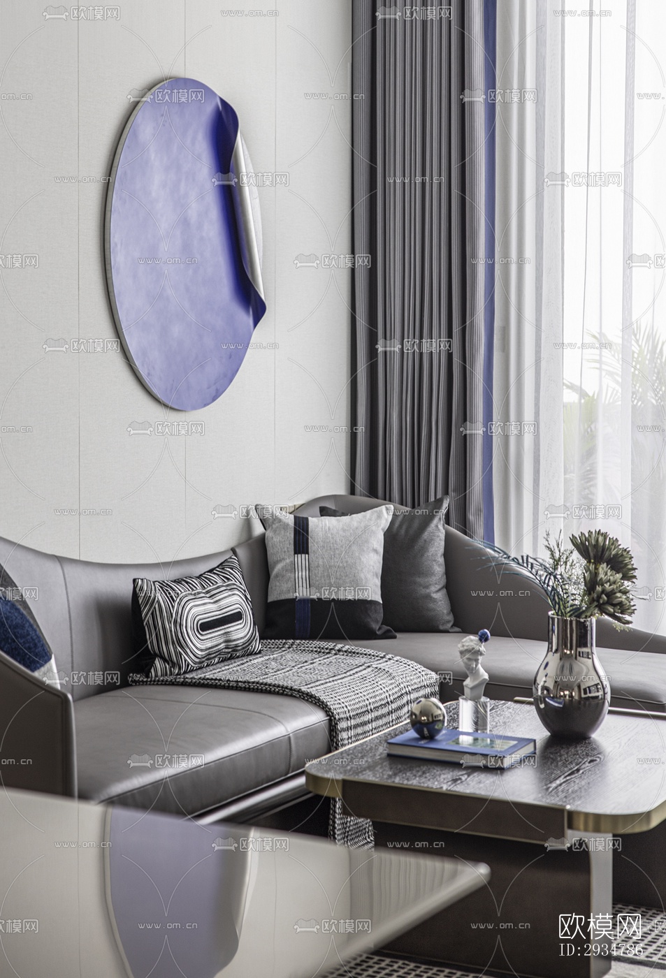 现代平层效果图下载（渲染图16）