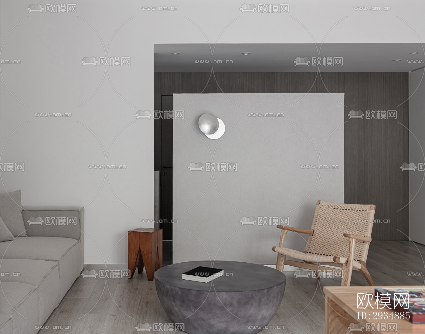 现代平层效果图下载（渲染图12）