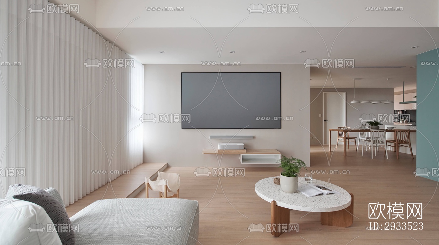 北欧公寓效果图下载（渲染图7）