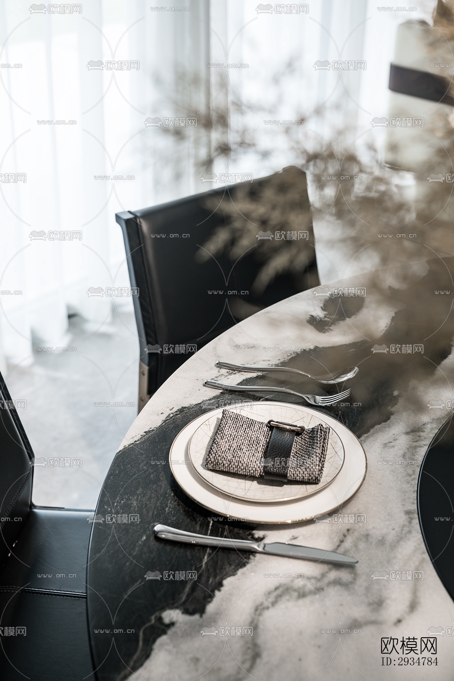 现代平层效果图下载（渲染图19）