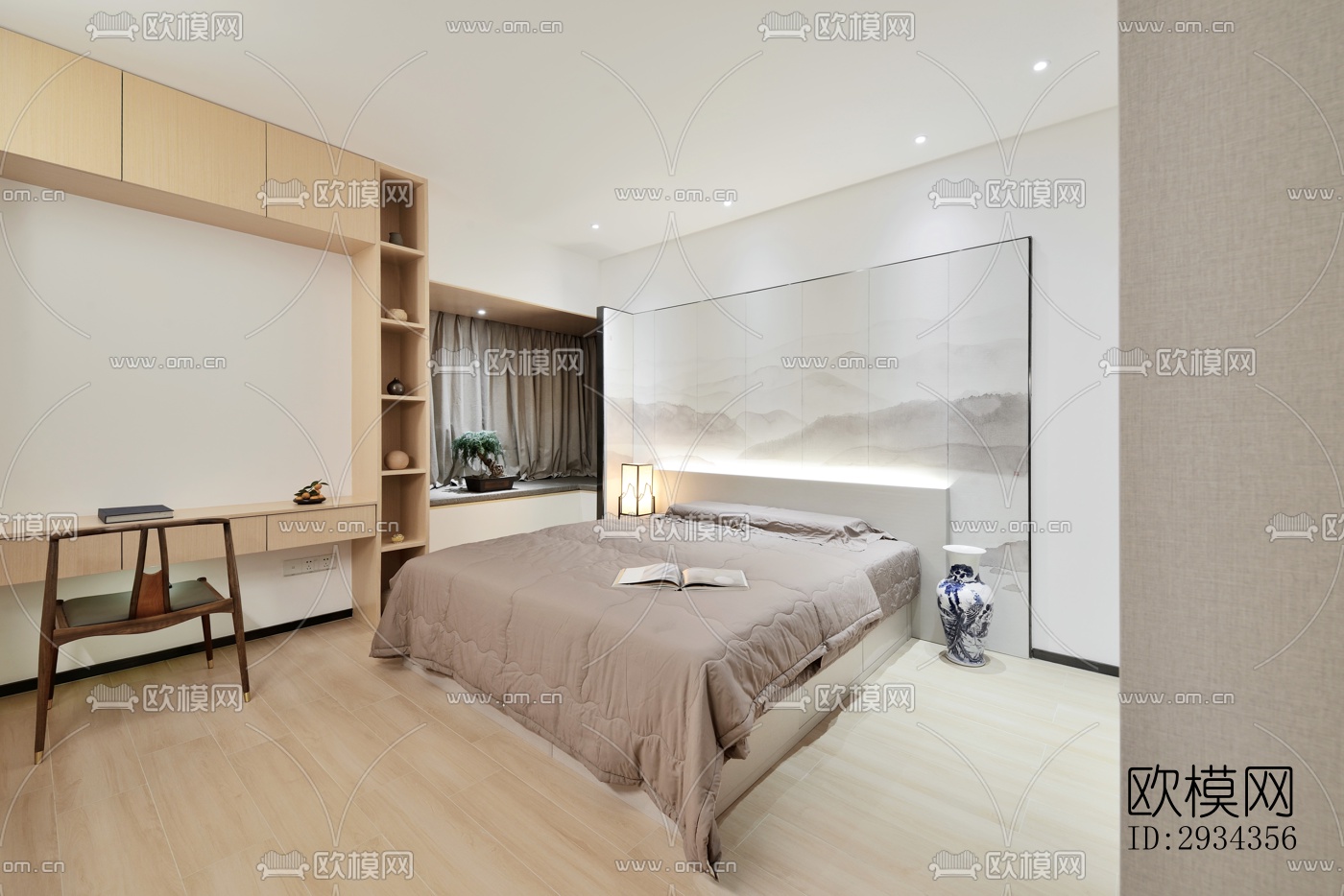 中式平层效果图下载（渲染图19）