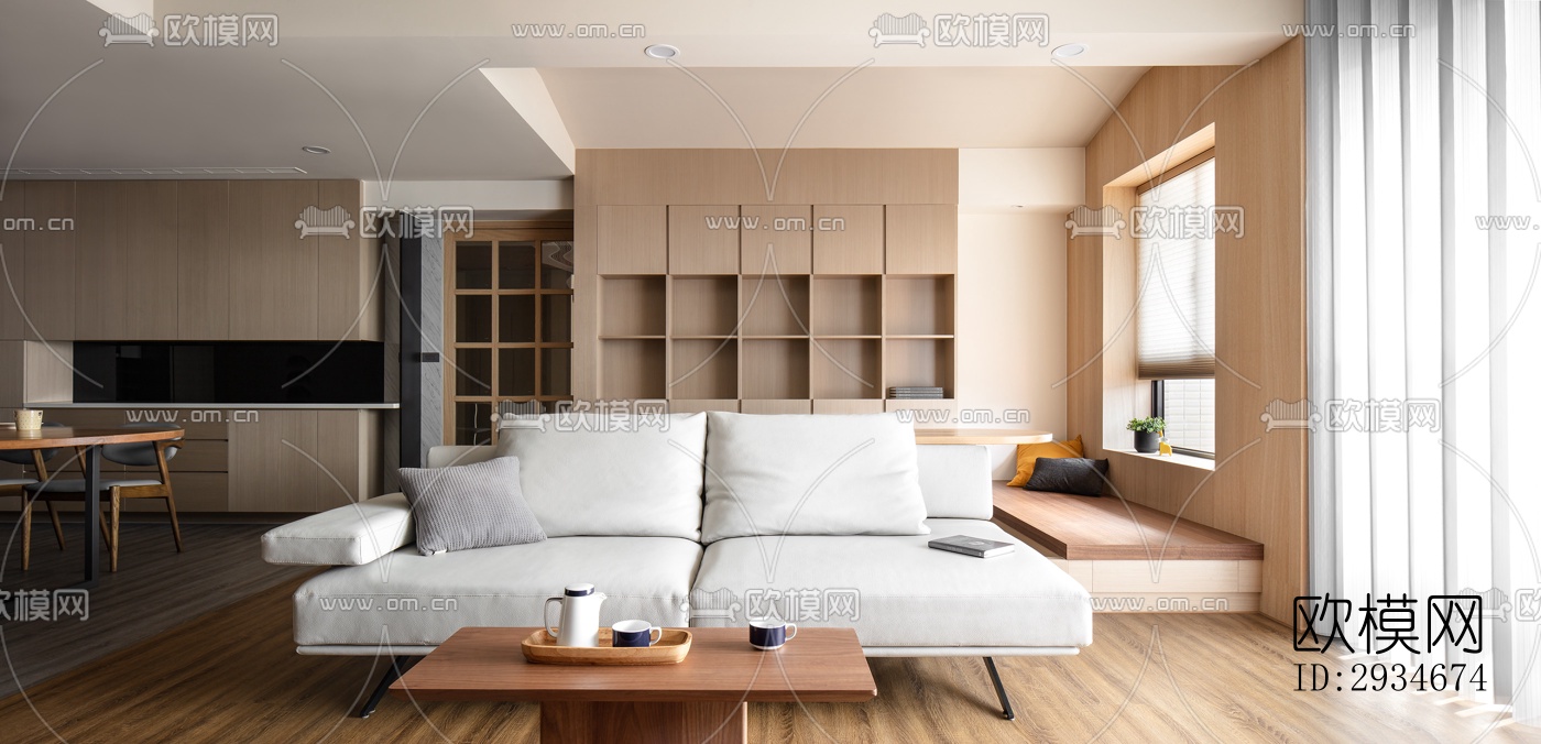 日式平层效果图下载（渲染图18）