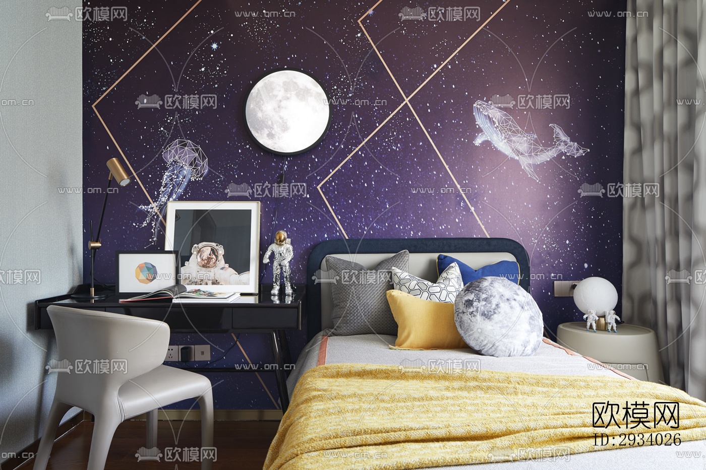 新中式别墅效果图下载（渲染图5）