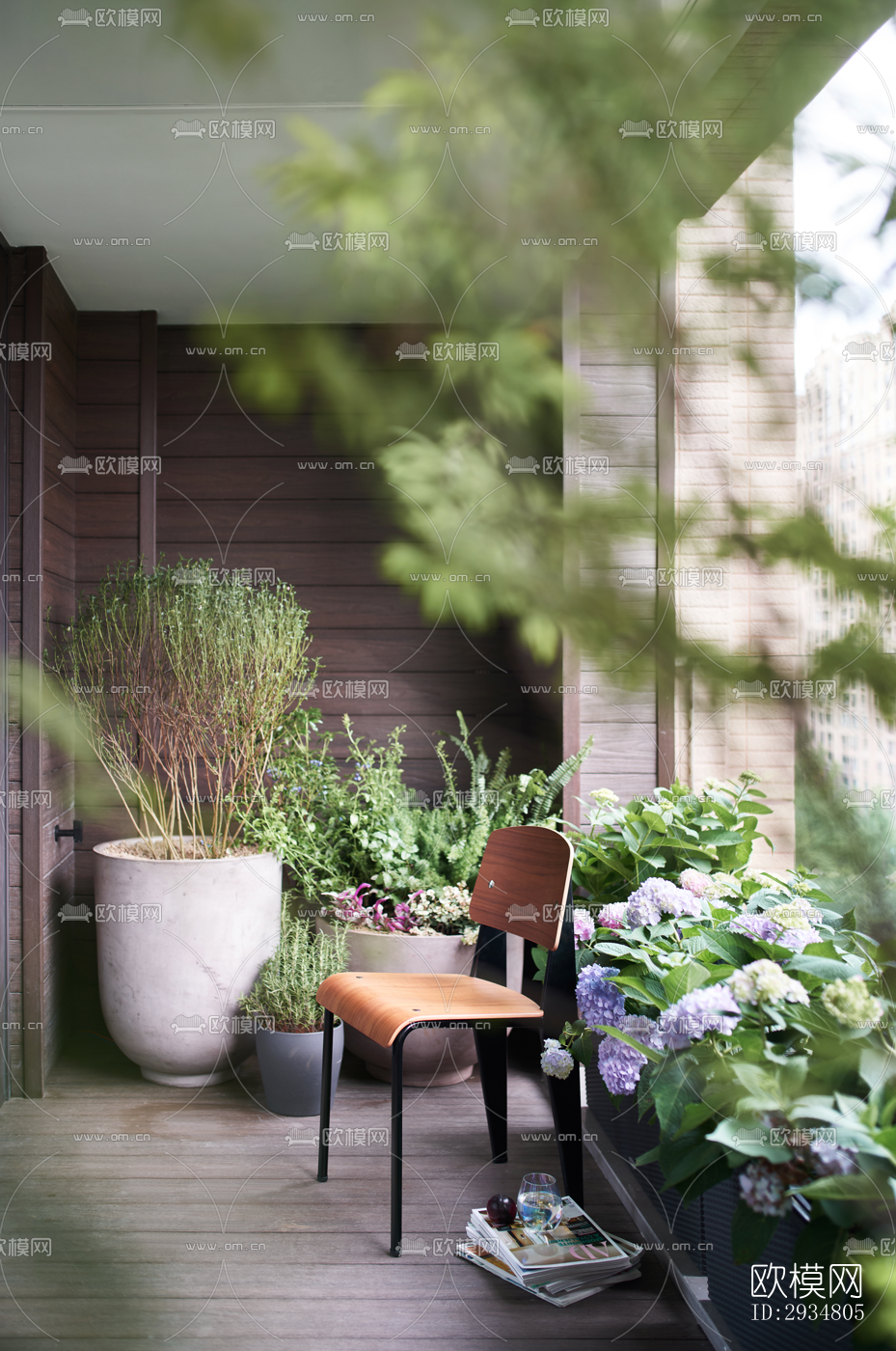 现代平层效果图下载（渲染图8）