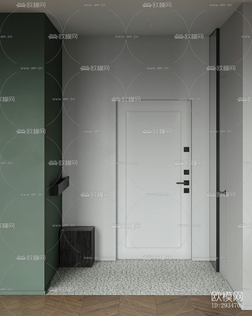 现代平层效果图下载（渲染图2）