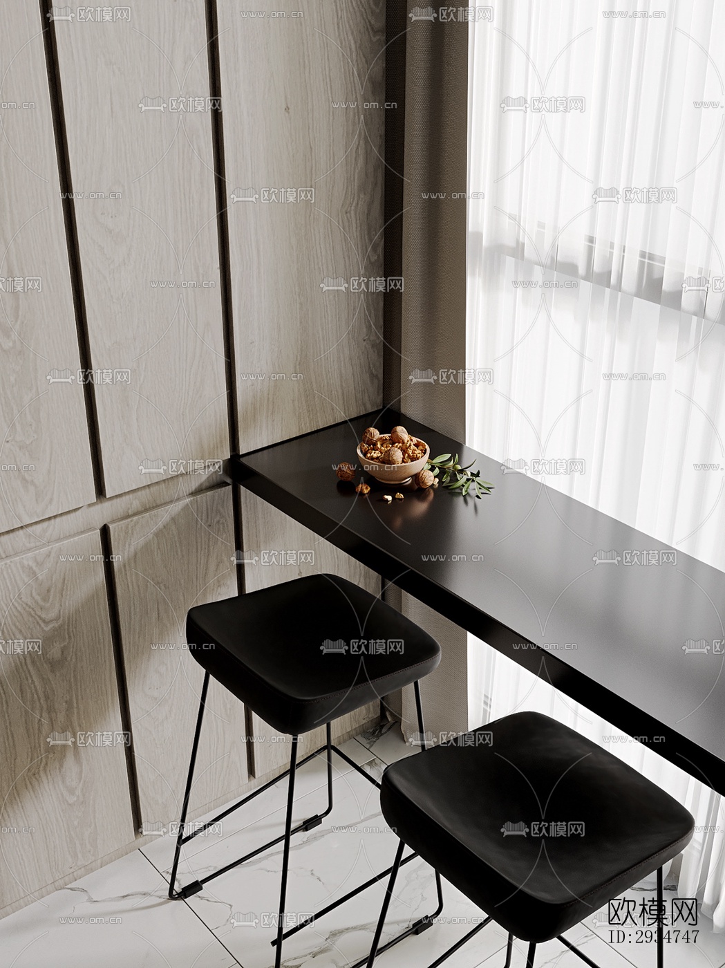 现代平层效果图下载（渲染图16）