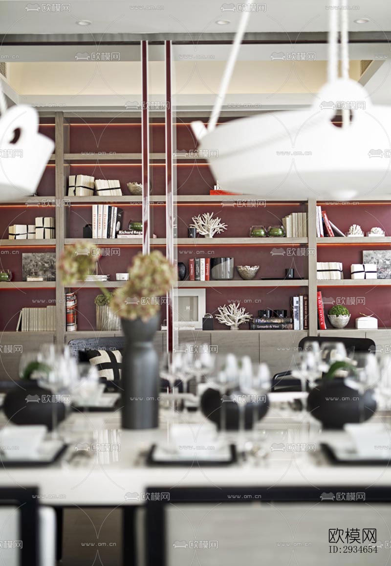 新中式平层效果图下载（渲染图10）