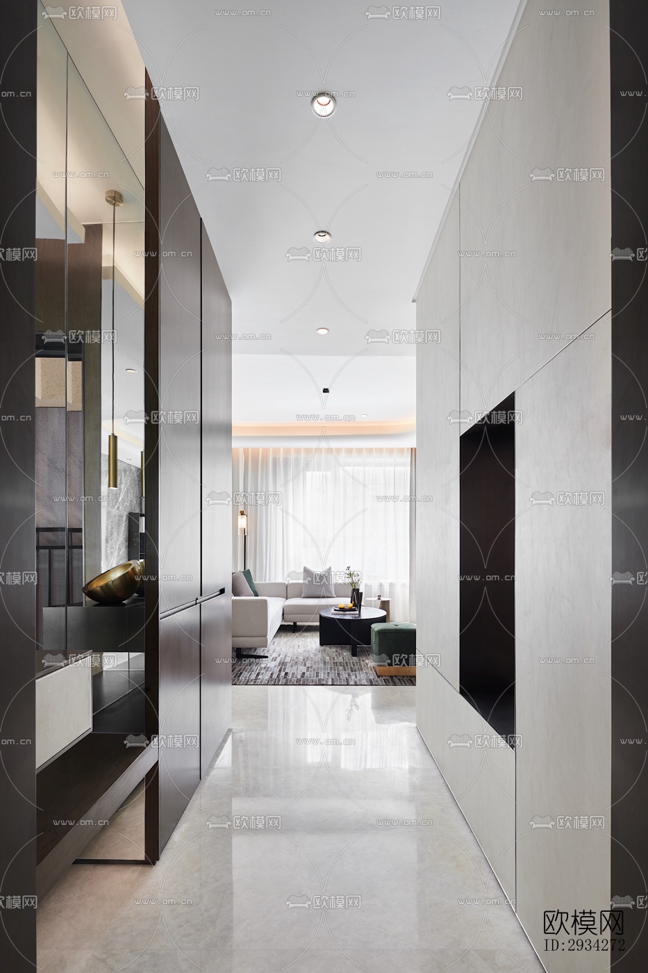 现代复式效果图下载（渲染图2）