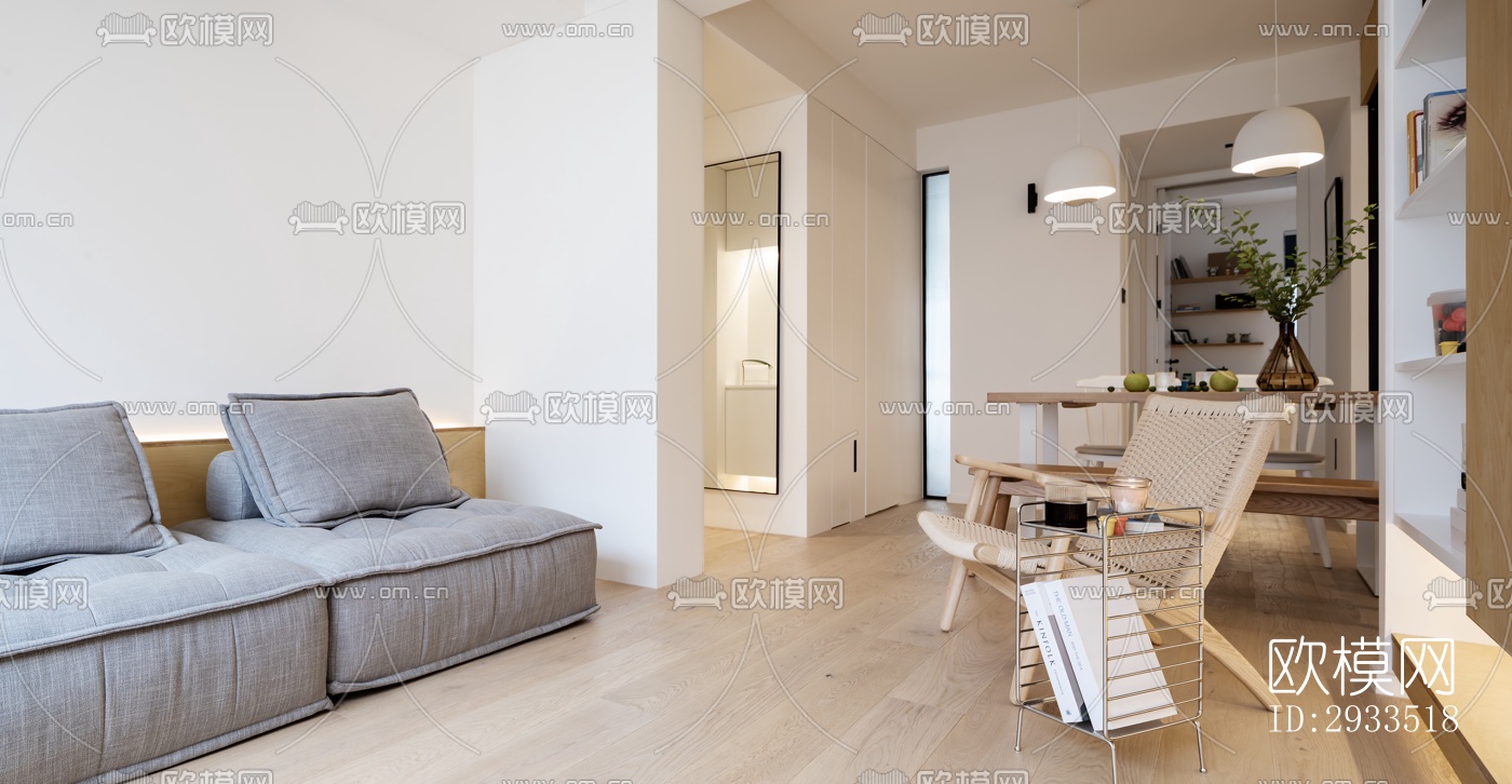 北欧公寓效果图下载（渲染图3）