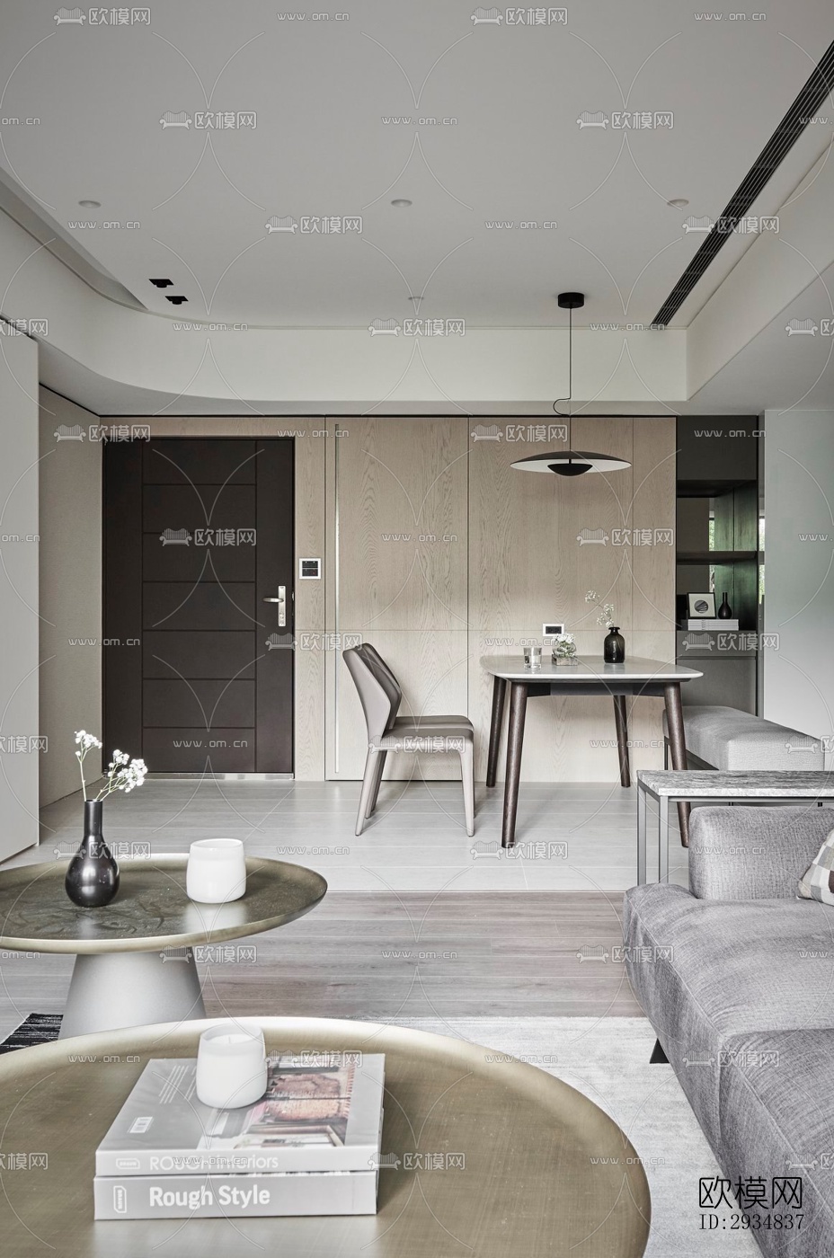 现代平层效果图下载（渲染图3）