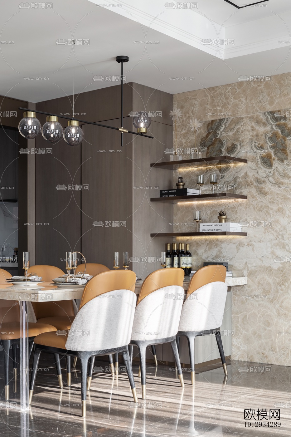 现代复式效果图下载（渲染图6）