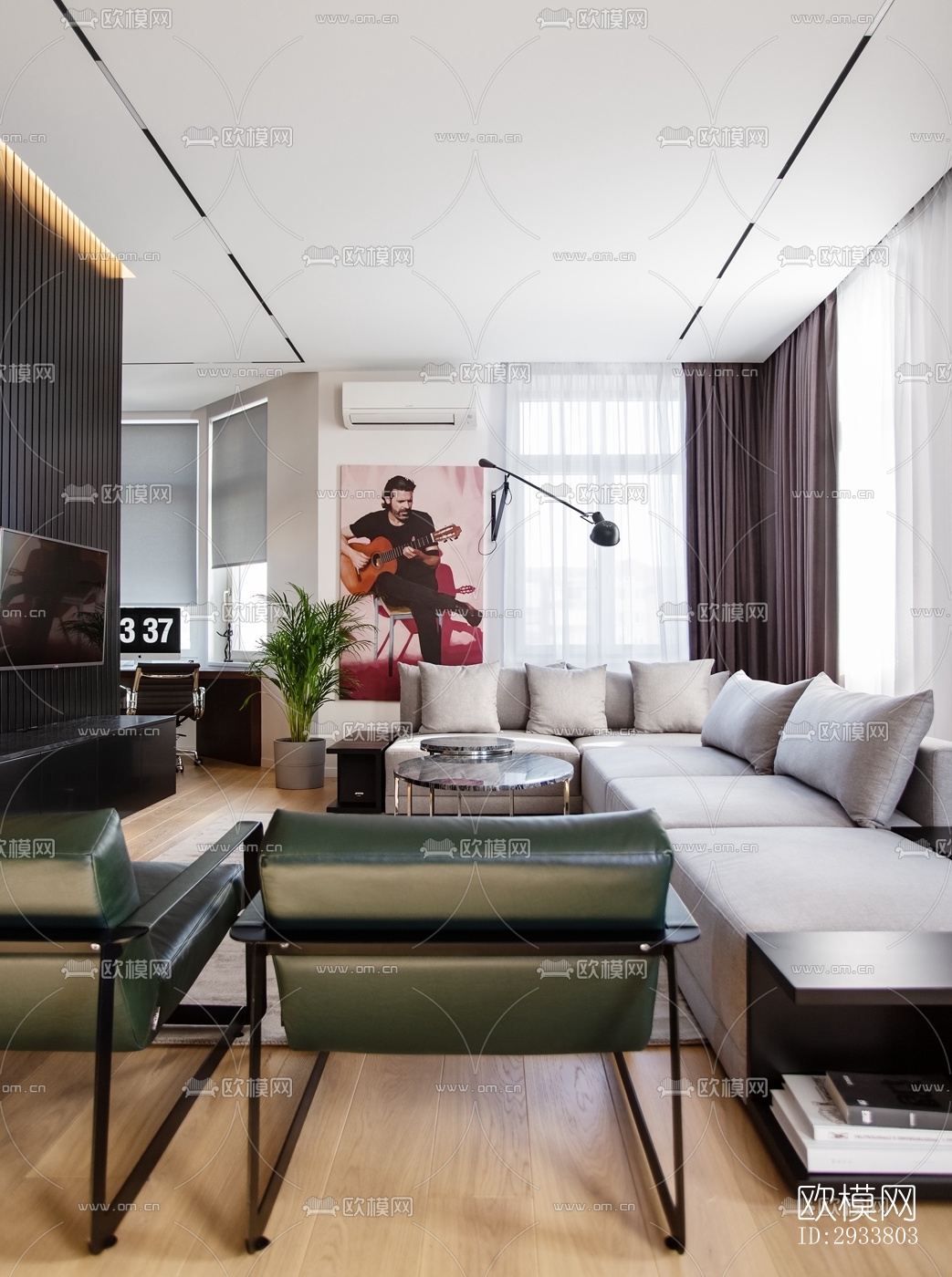 现代公寓效果图下载（渲染图17）