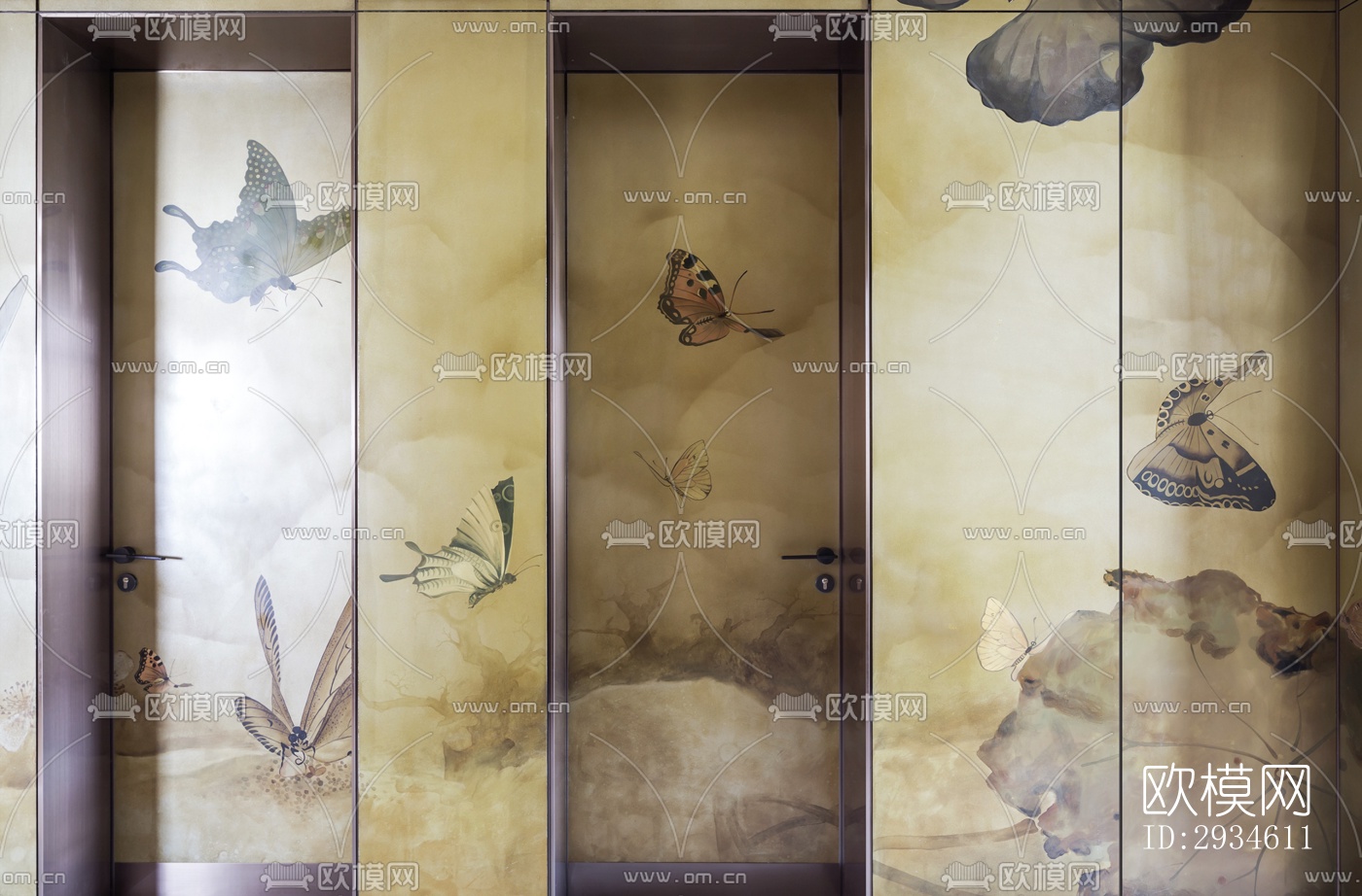 新中式平层效果图下载（渲染图8）