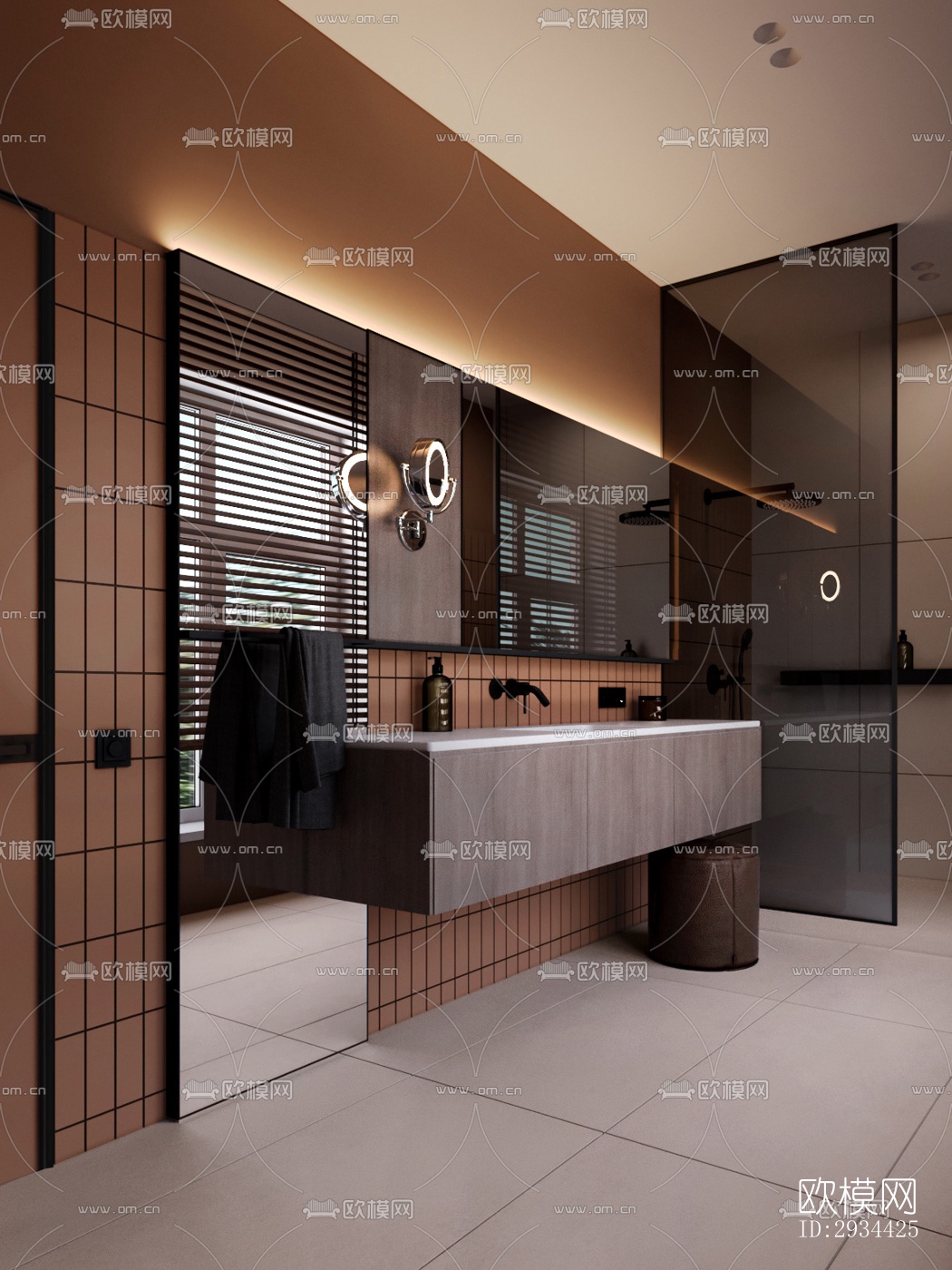 北欧平层效果图下载（渲染图6）