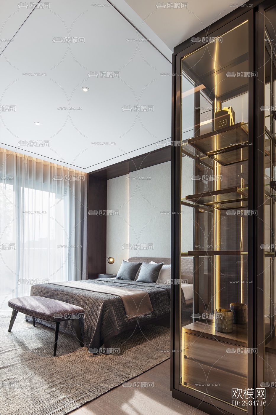 现代平层效果图下载（渲染图11）