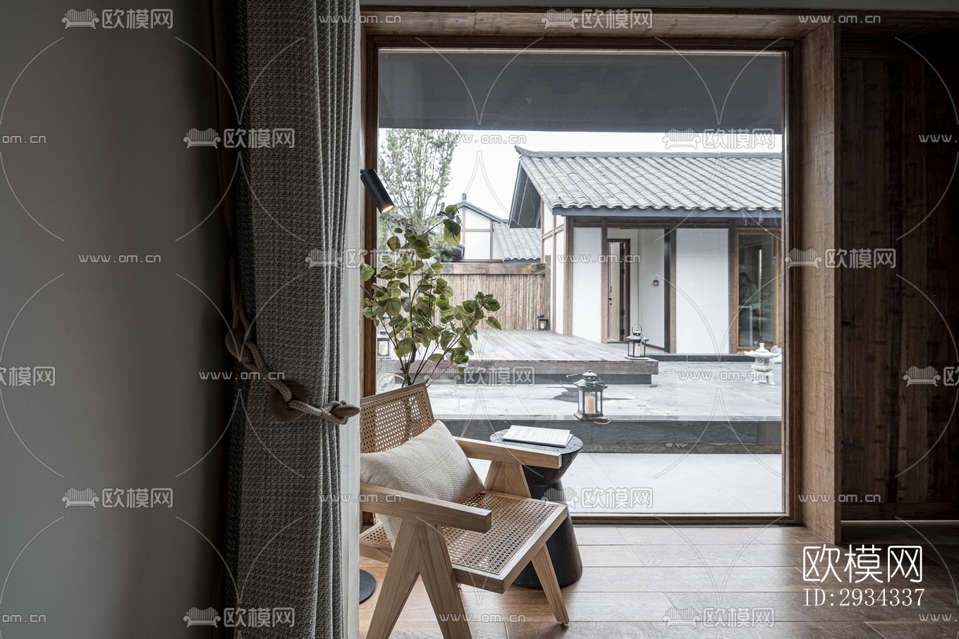 中式平层效果图下载（渲染图13）