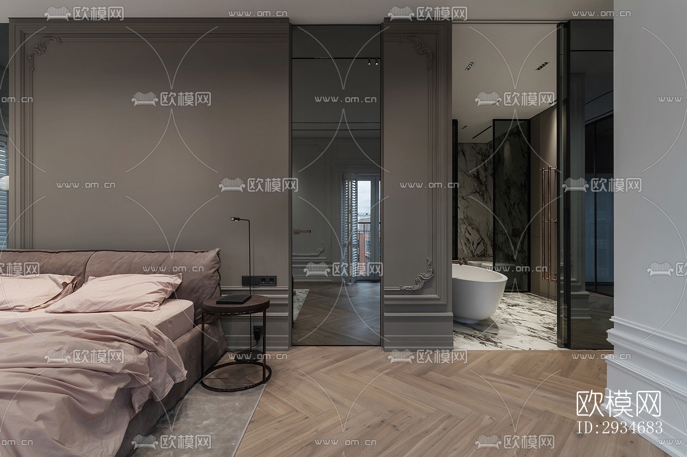 欧式平层效果图下载（渲染图10）