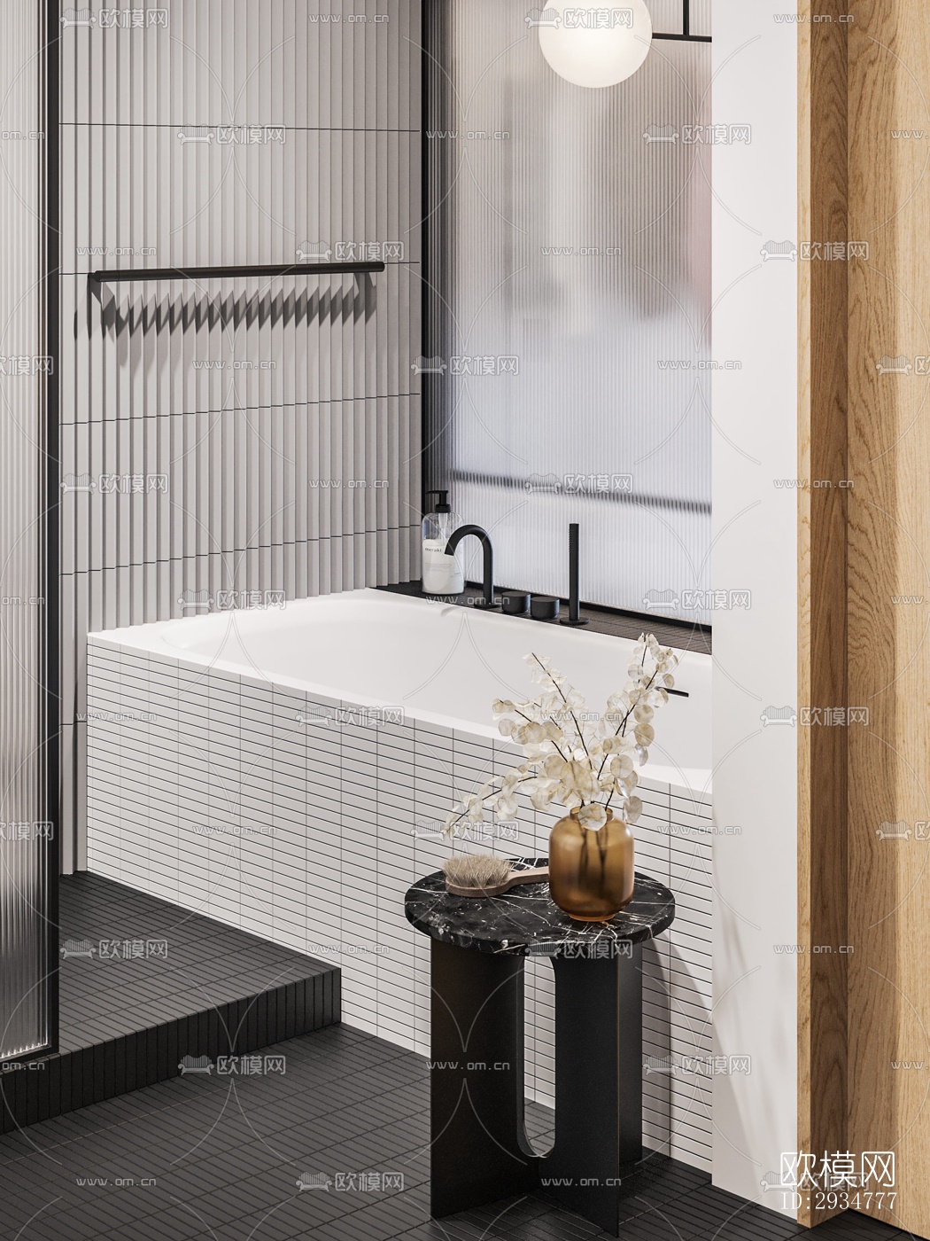 现代平层效果图下载（渲染图10）