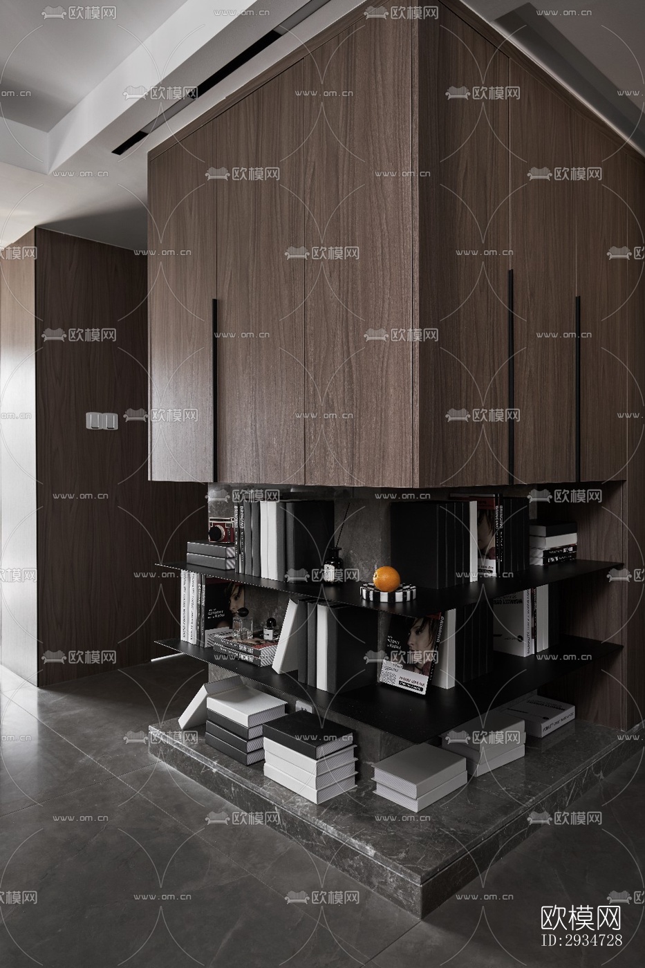 现代平层效果图下载（渲染图11）