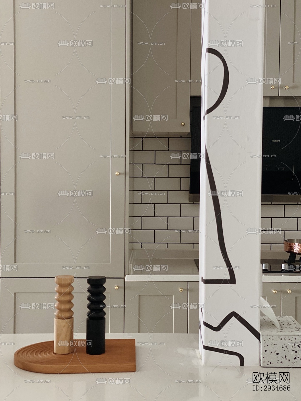 欧式平层效果图下载（渲染图6）