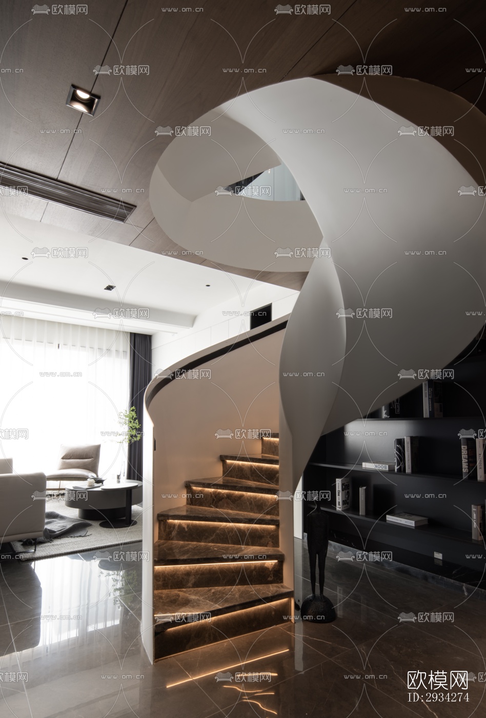 现代复式效果图下载（渲染图7）