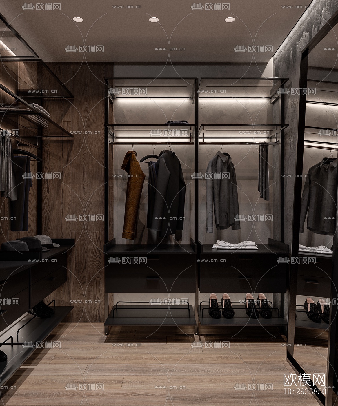 高级灰公寓效果图下载（渲染图12）