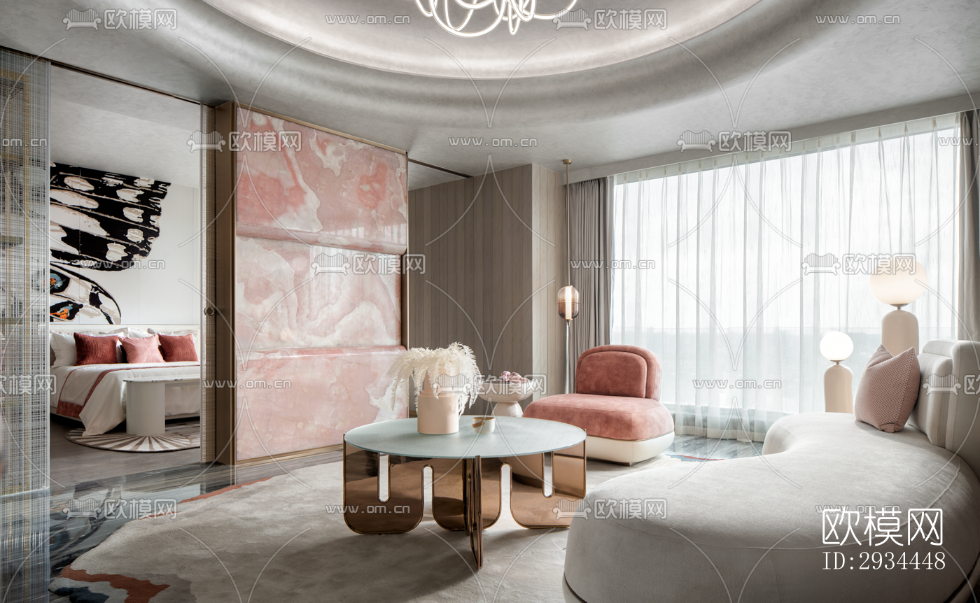 后现代平层效果图下载（渲染图1）