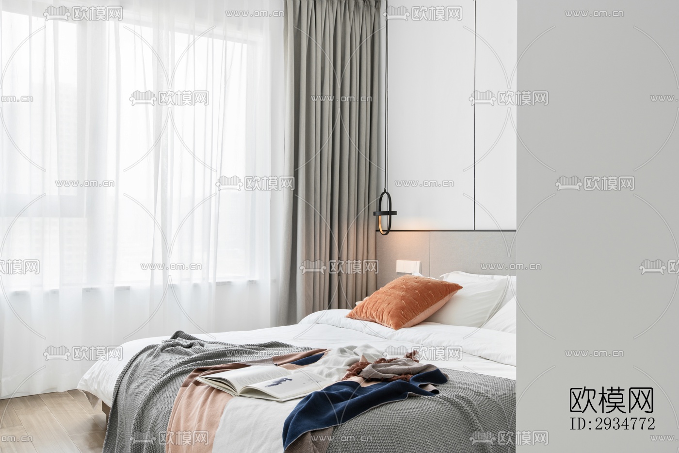 现代平层效果图下载（渲染图7）