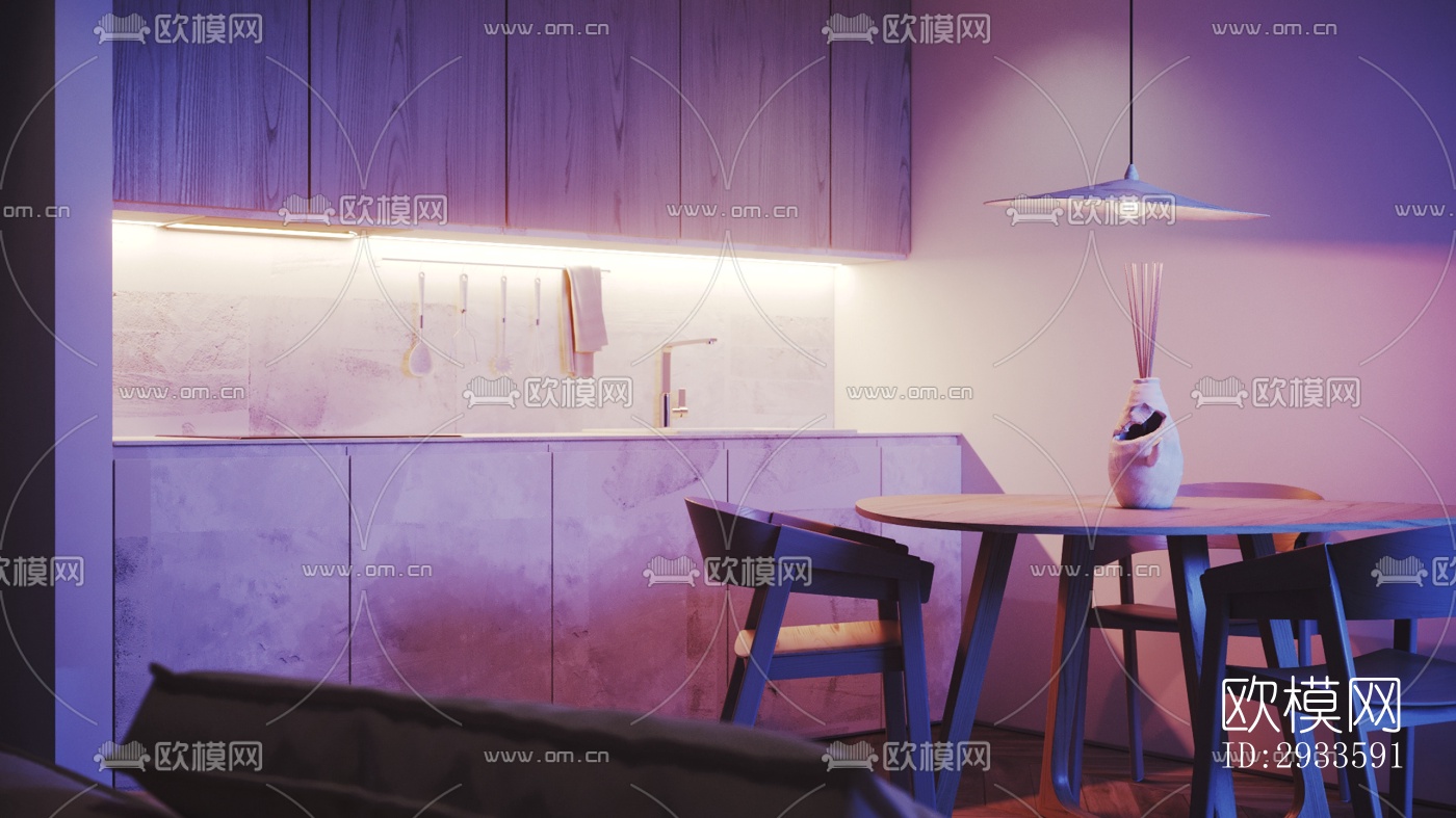 北欧公寓效果图下载（渲染图9）