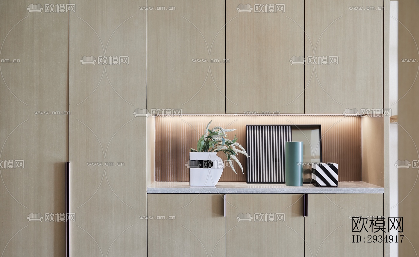 现代平层效果图下载（渲染图10）