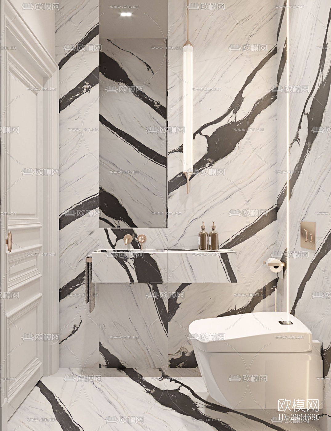 欧式平层效果图下载（渲染图14）