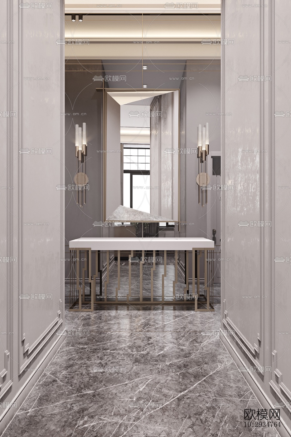 现代平层效果图下载（渲染图6）