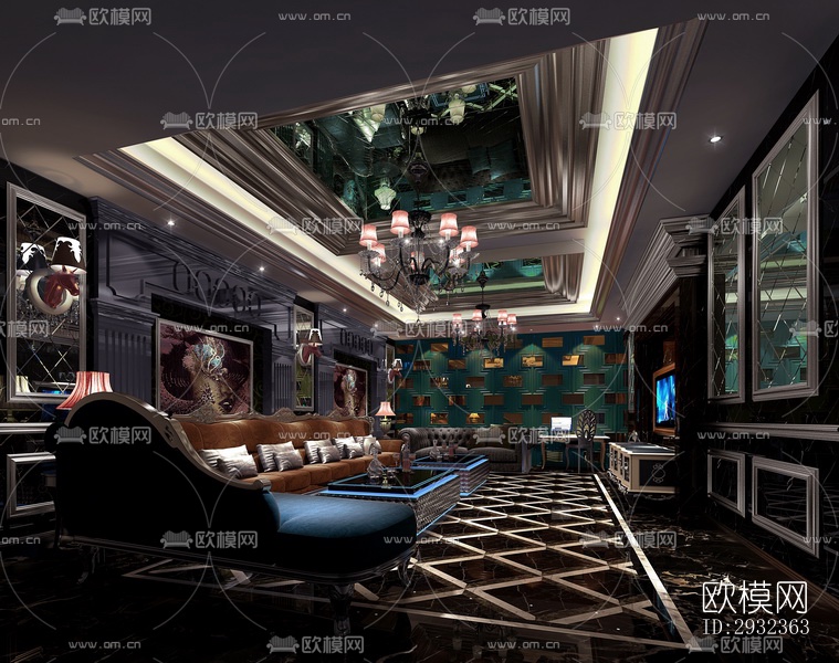 欧式酒吧效果图下载（渲染图3）