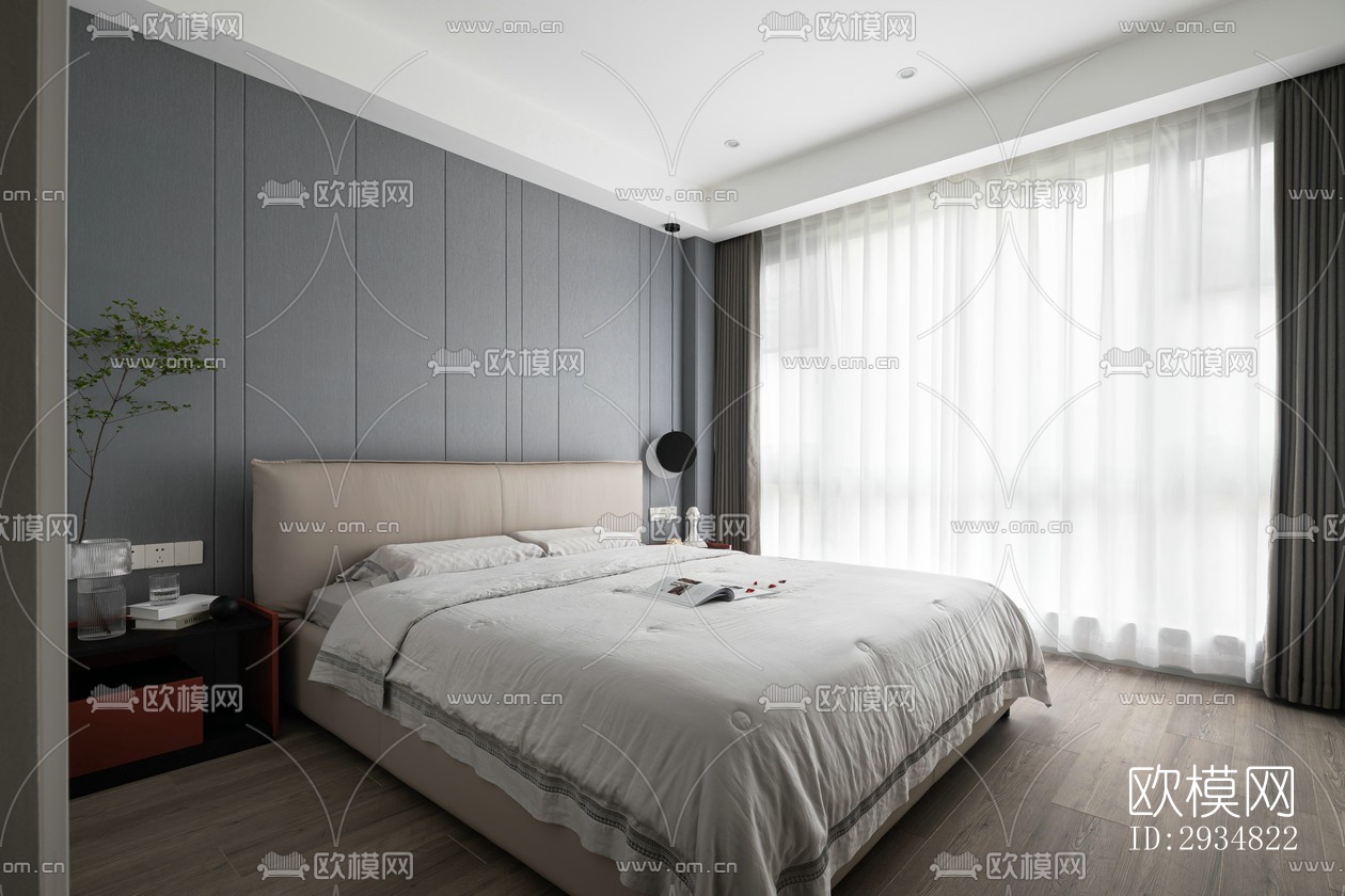 现代平层效果图下载（渲染图9）